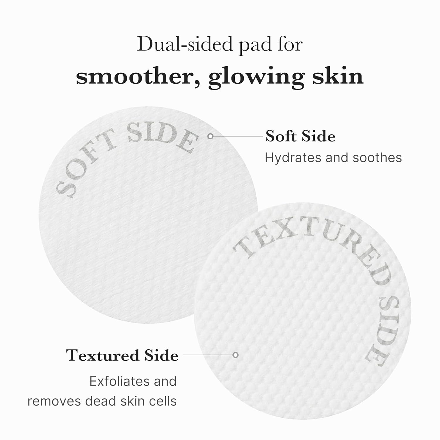 Medicube Zero Pore Pad soft side and textured side comparison