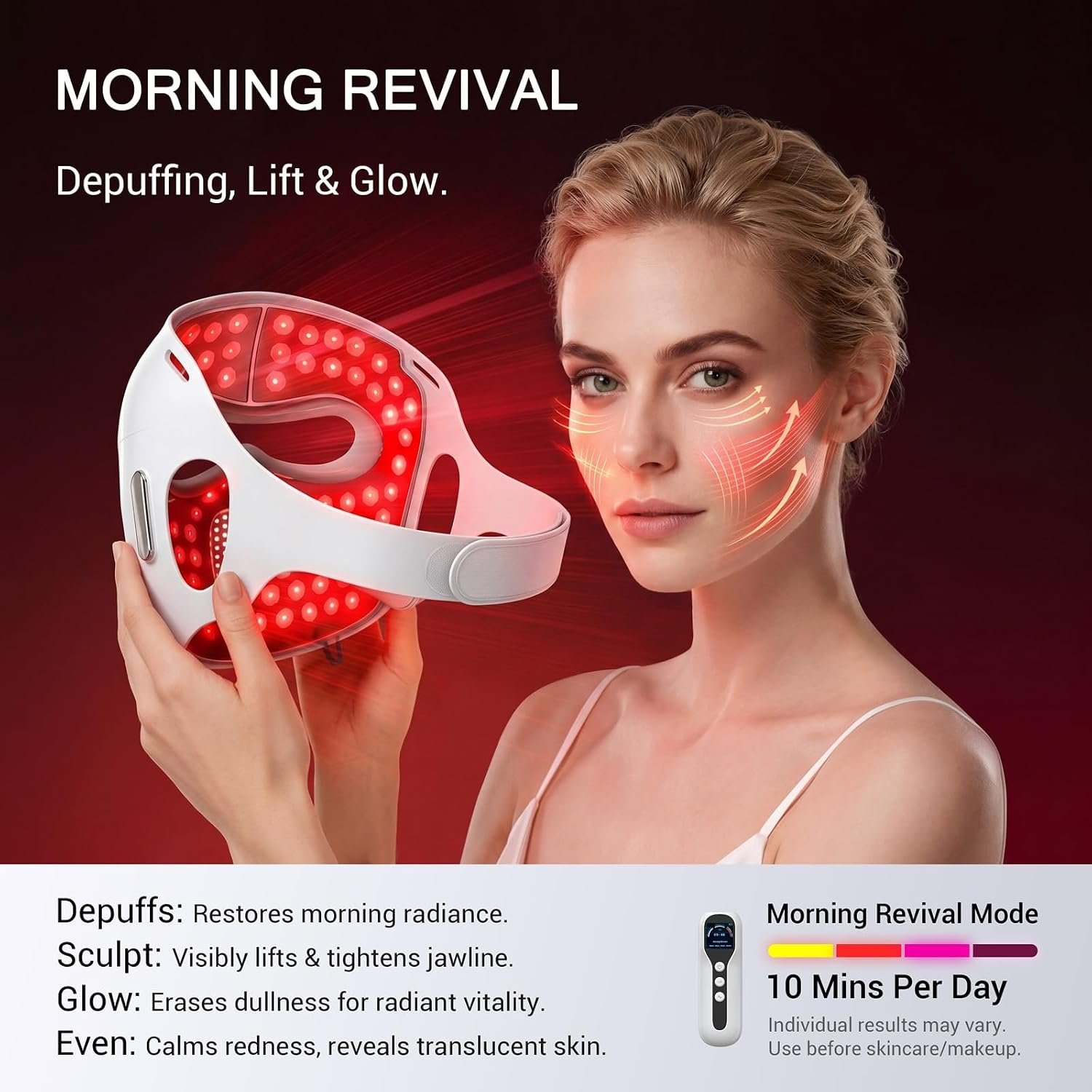 Zeepeak 3D LED Face Mask morning revival treatment mode