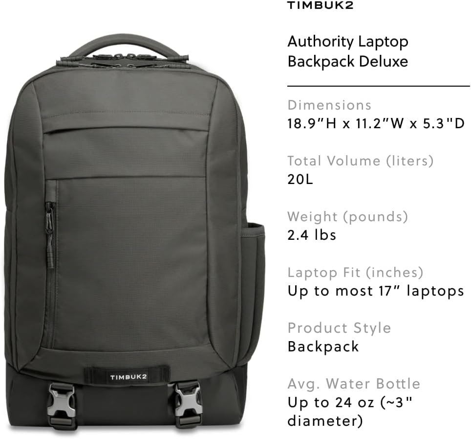 Timbuk2 Authority Laptop Backpack Deluxe side view